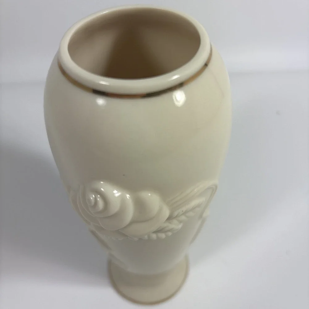 Vintage Lenox Vase Cream Gold Trim 7 Inches